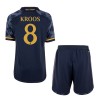 Camisola + Calções Real Madrid Kroos 8 Criança Equipamento 2ª 23/24